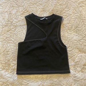 Zara Asymmetrical Cropped Tank Top